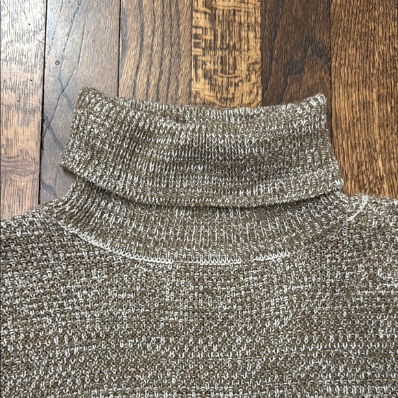 Zenana Outfitters Tan and Brown Turtleneck Sweater - Picture 3 of 4